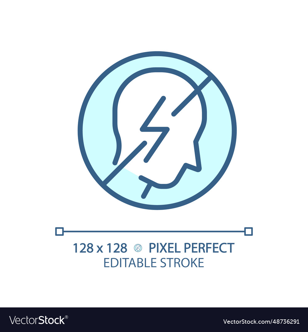 2d customizable thin linear blue self control icon vector image 2d customizable thin linear blue self control icon