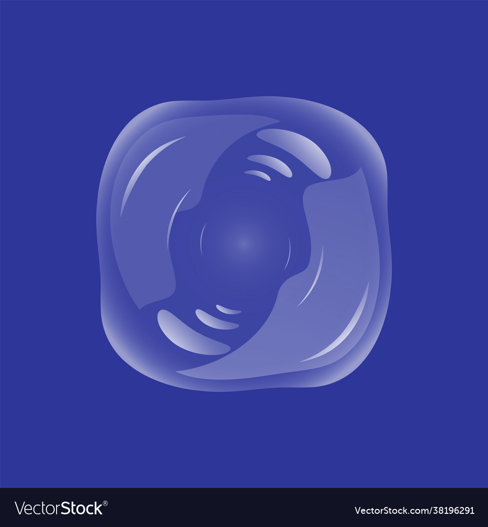 Abstract modern transparent button shape Vector Image Abstract modern transparent button shape