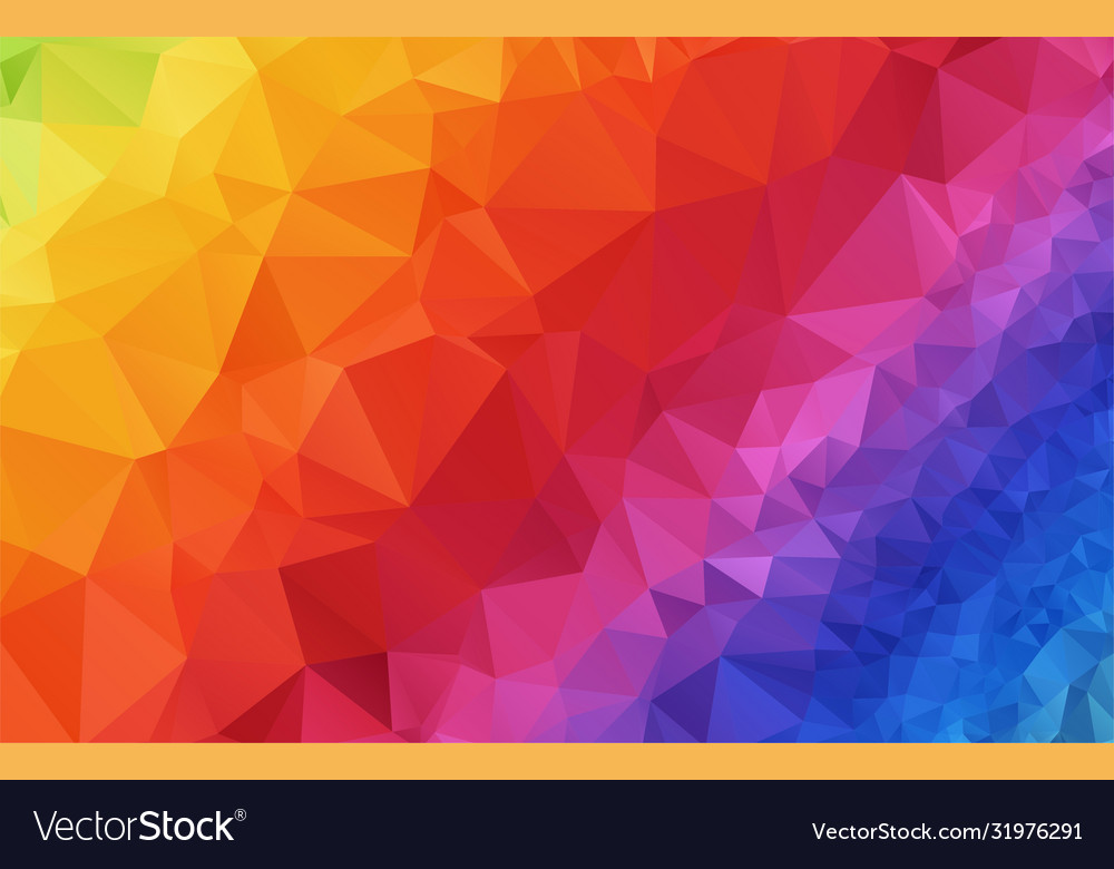 Abstract multi colored polygon low