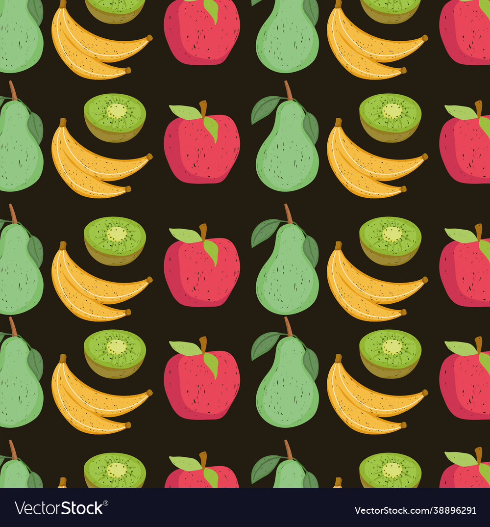 Background fresh fruits Royalty Free Vector Image