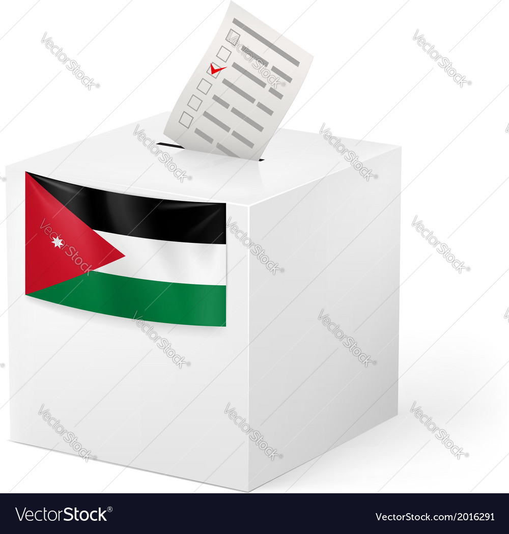 Ballot box with voting paper jordan