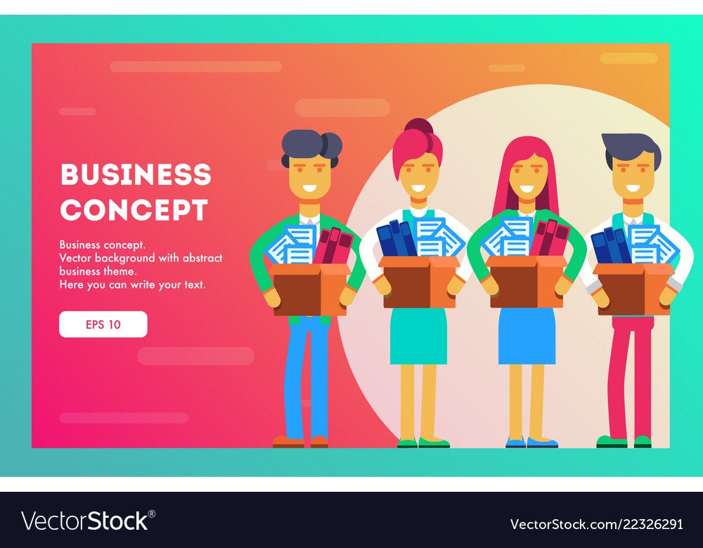 Business concept new dream team Royalty Free Vector Image