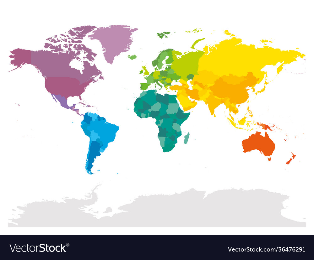 Colorful political map world