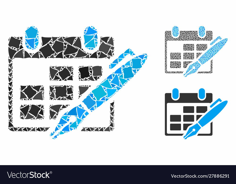 Edit calendar table mosaic icon uneven elements