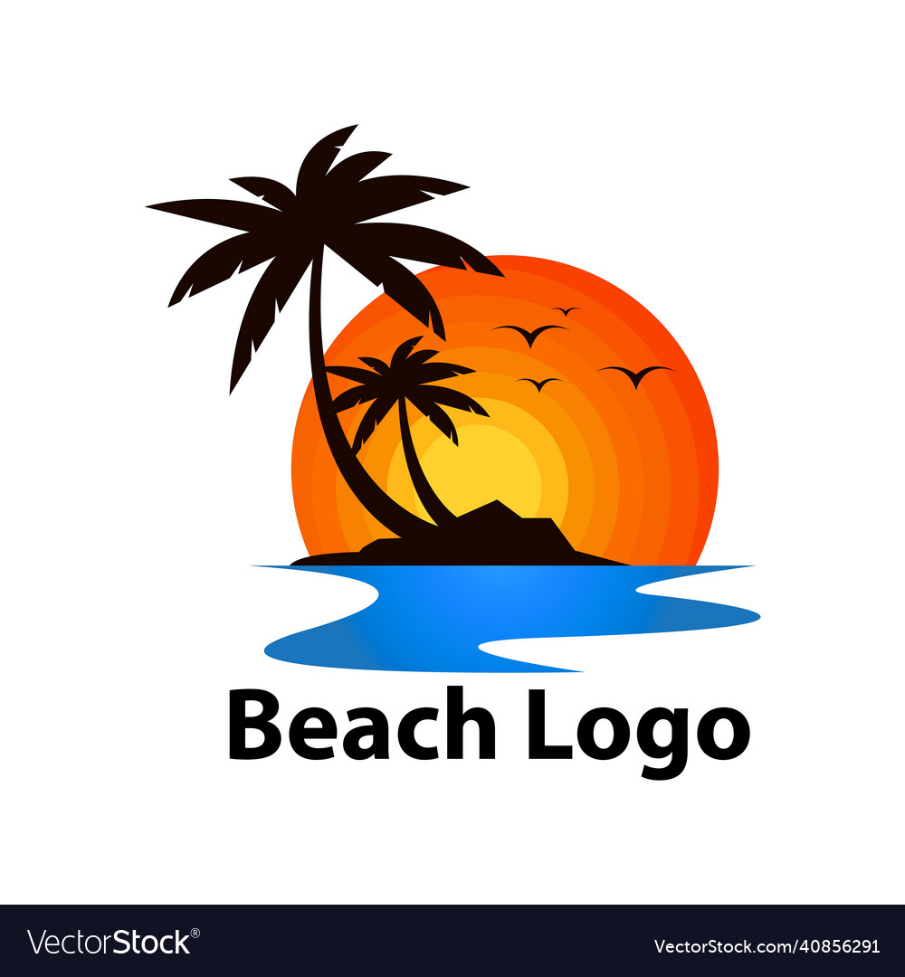 Elegant beach logo