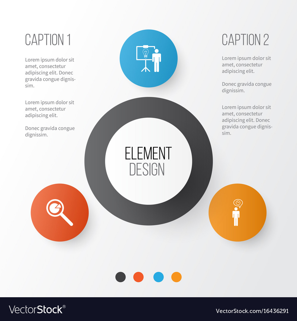 Executive icons set collection of solution