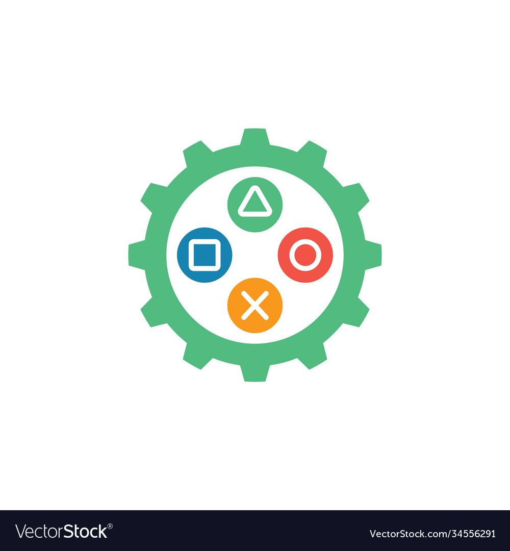 Gear game button controller icon