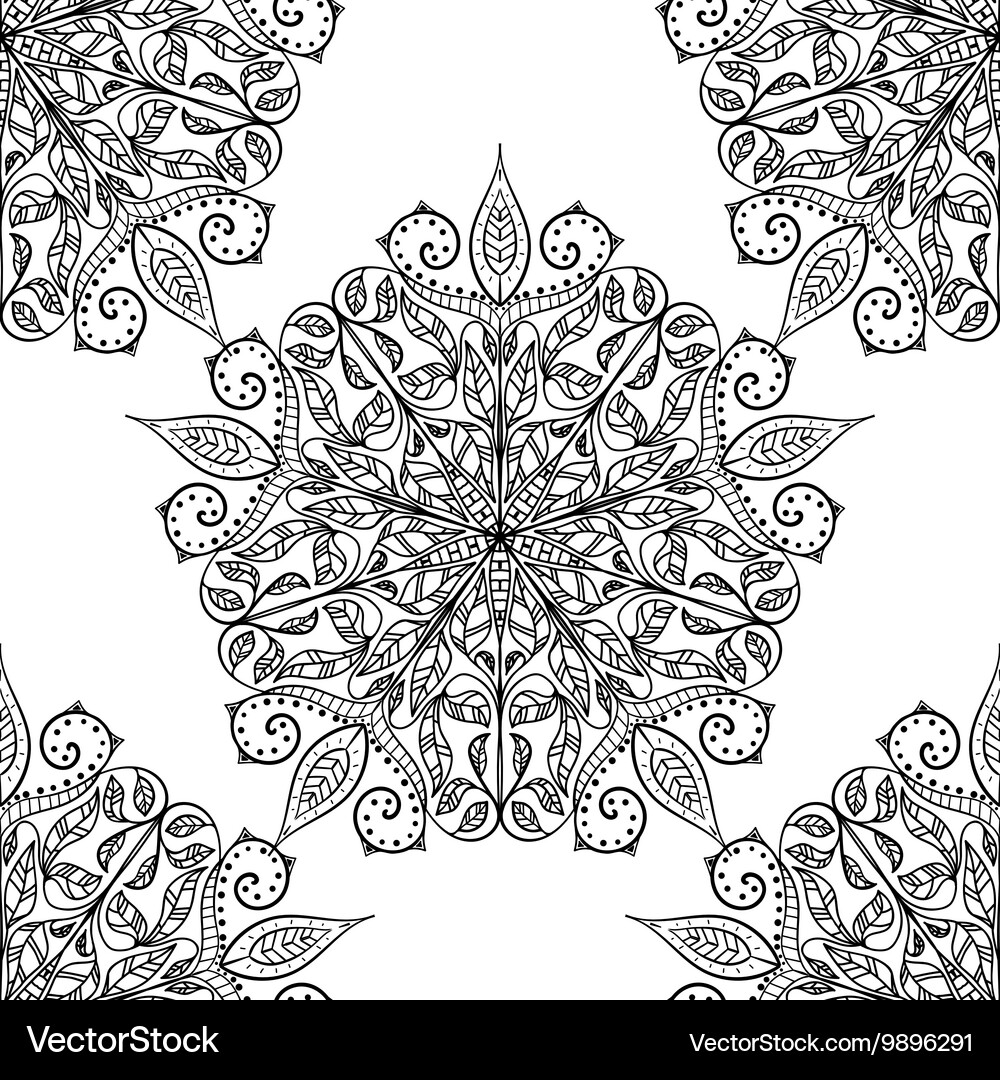 Handmade decorative ethnic seamless pattern Vector Image