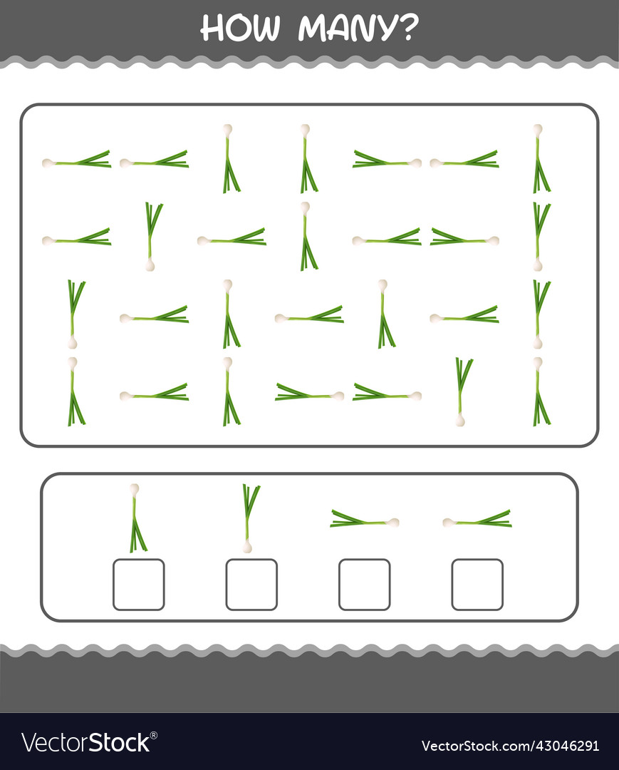How many cartoon spring onion counting game