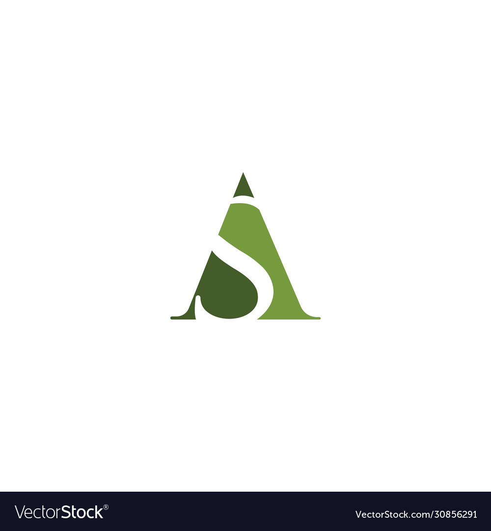 Initial letter as or sa logo design template