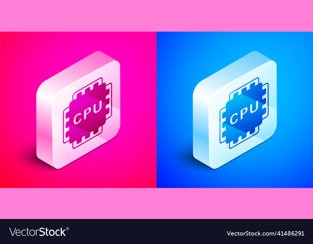 Isometrischer Computerprozessor mit Mikroschaltungen vector image Isometrischer Computerprozessor mit Mikroschaltungen