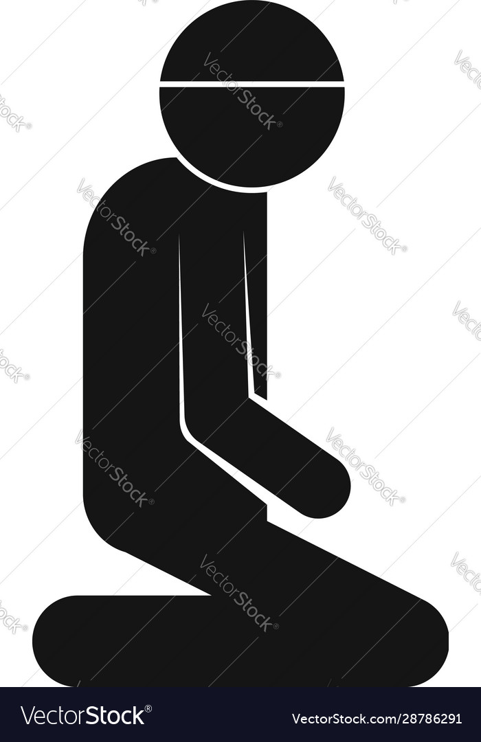 Man namaz icon simple style Royalty Free Vector Image