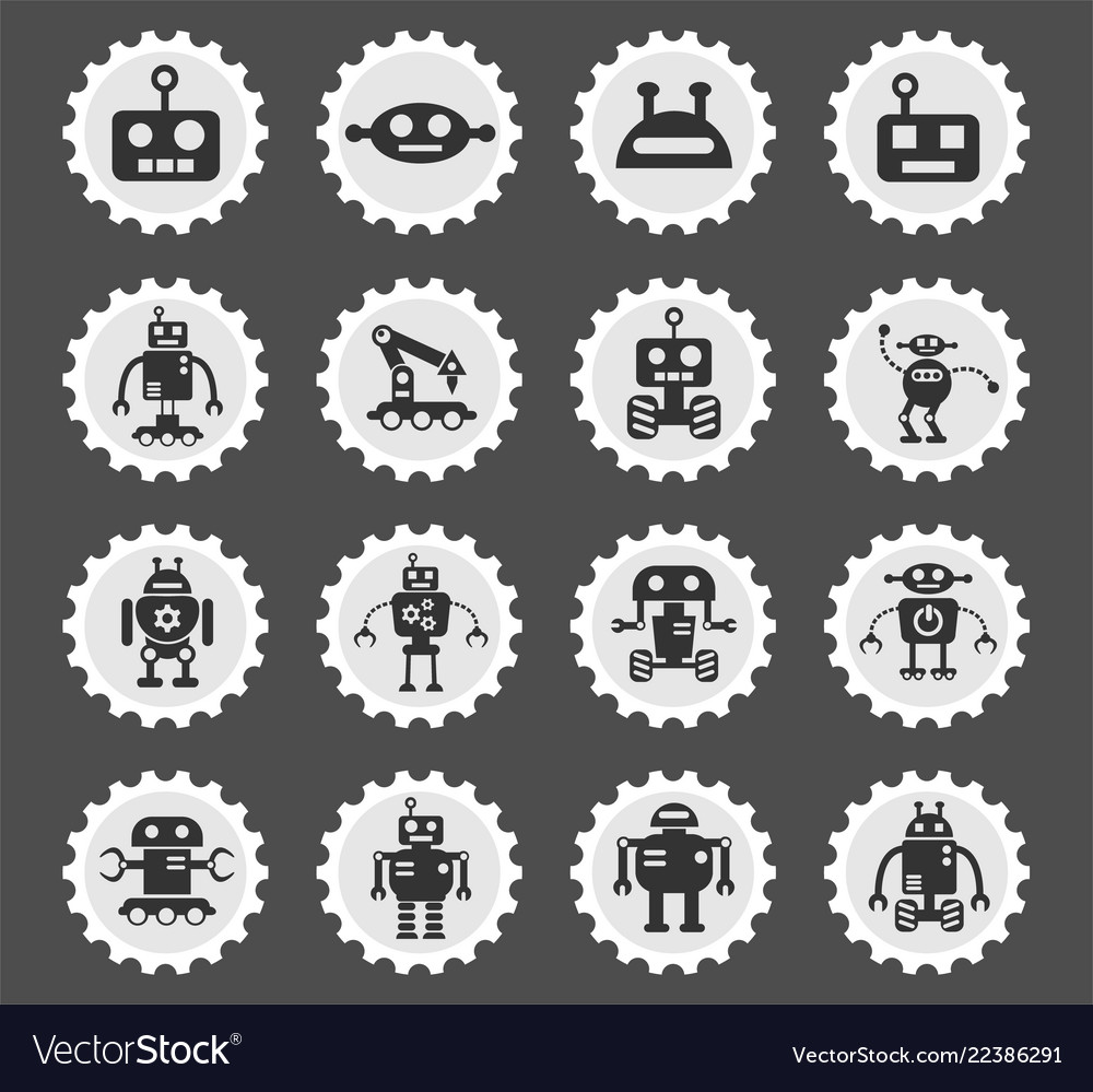 Robots icon set