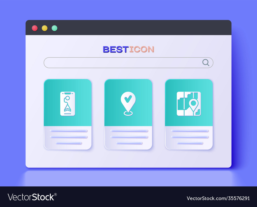 Set location with check mark city map navigation vector image Set location with check mark city map navigation