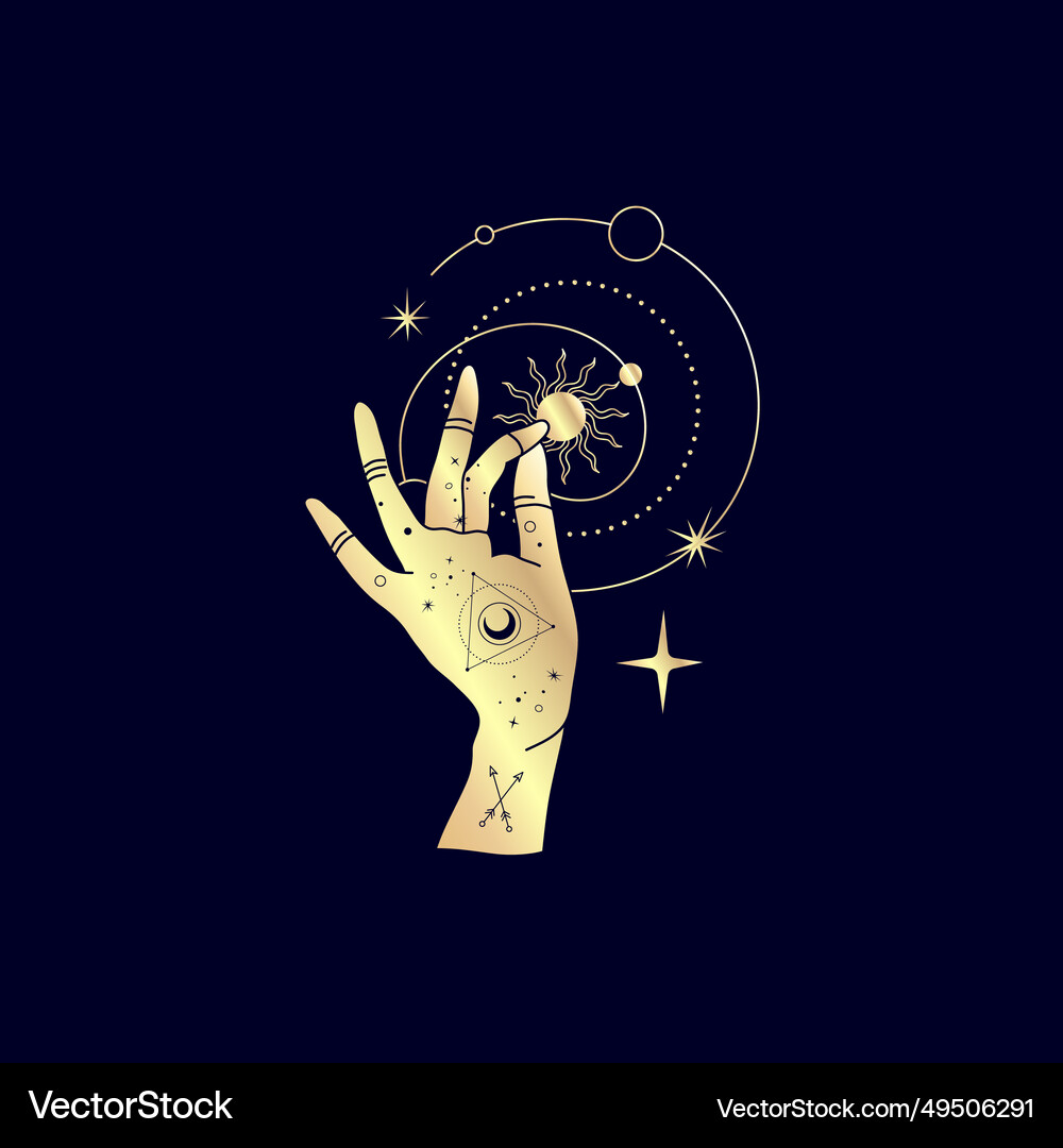 Spiritual esoteric magic logo or talisman Vector Image