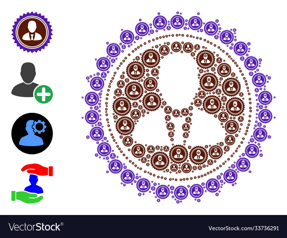 User stamp seal recursion collage self items