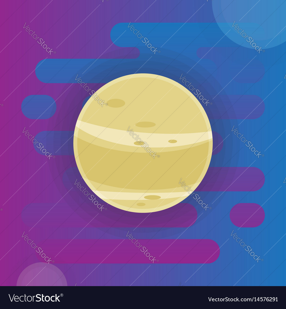 Venus in space icon - flat