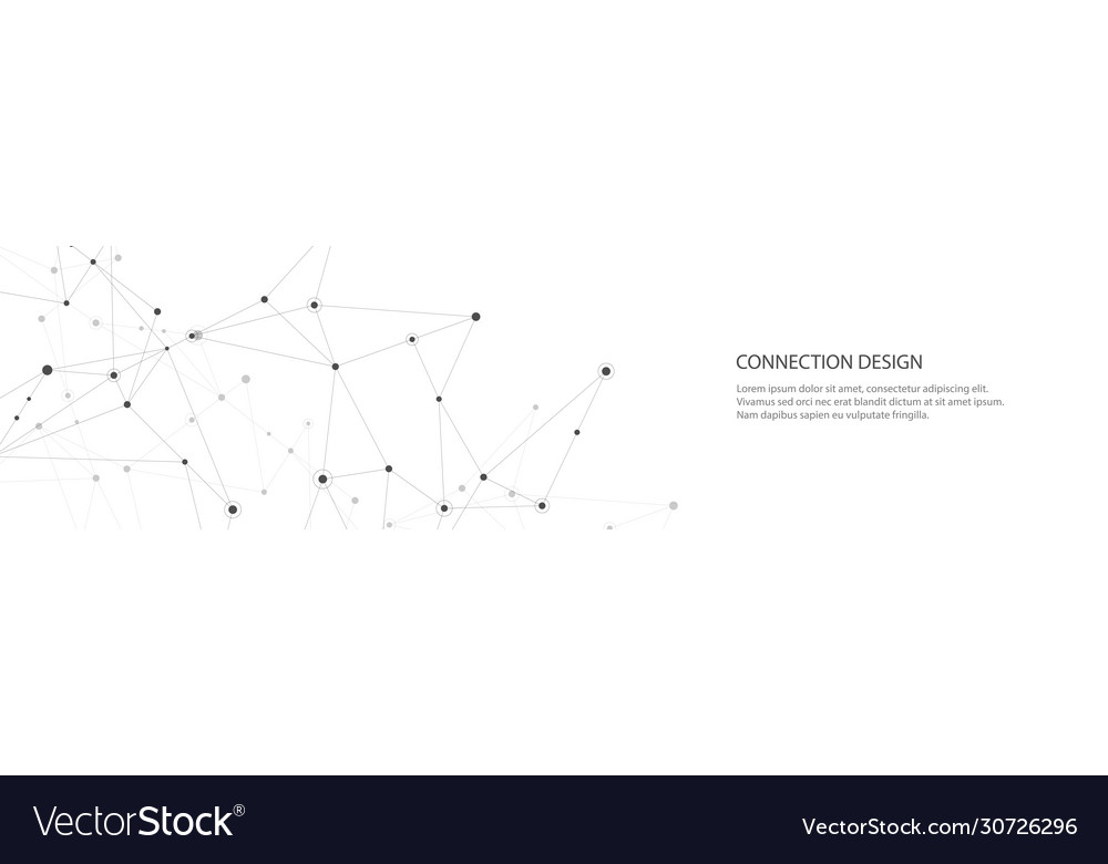Banner design global connection with lines Vector Image Banner design global connection with lines