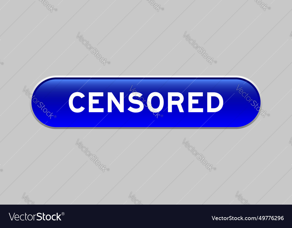 Blue color capsule shape button with word vector image Blue color capsule shape button with word