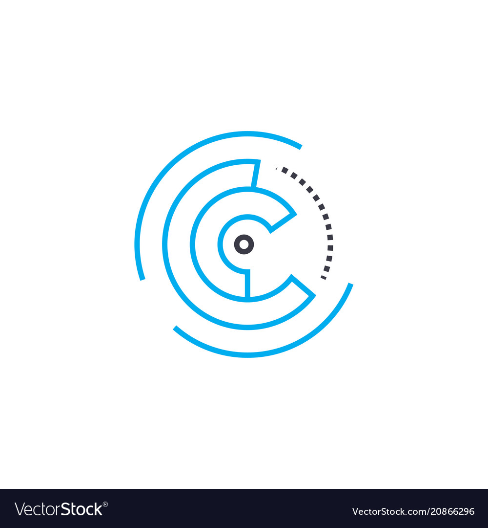 Building Model Icon - Thin Line
