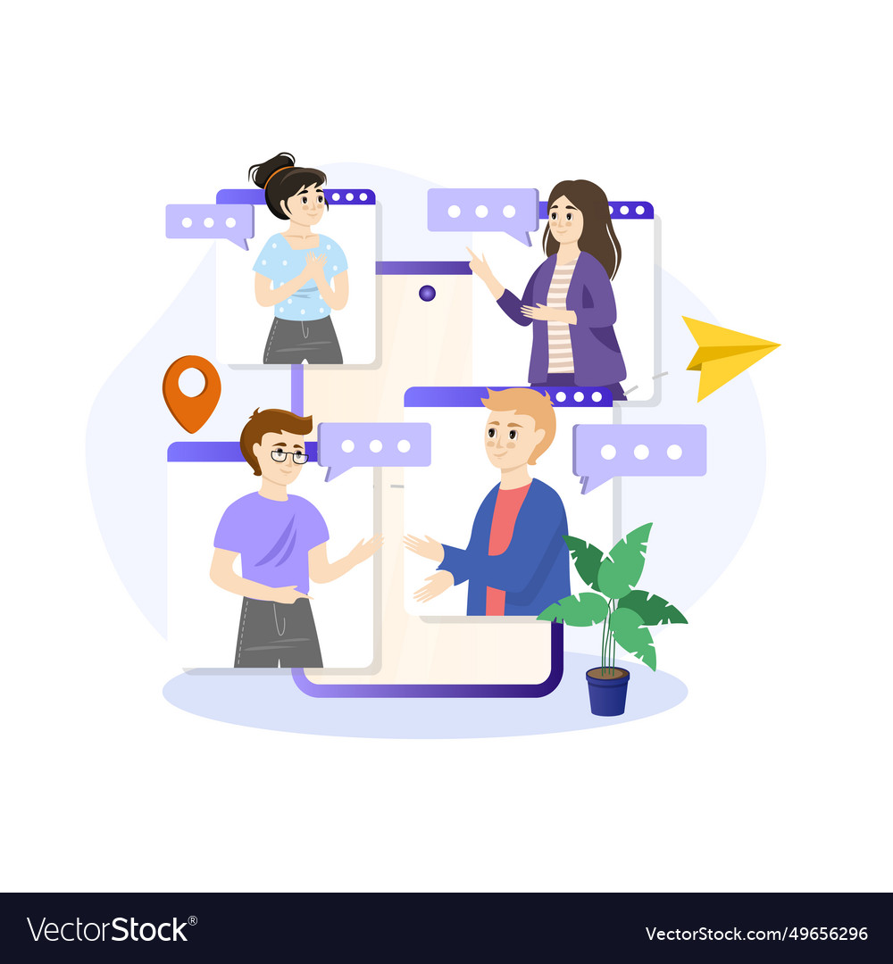 Connection communication dialog conversation Vector Image Connection communication dialog conversation