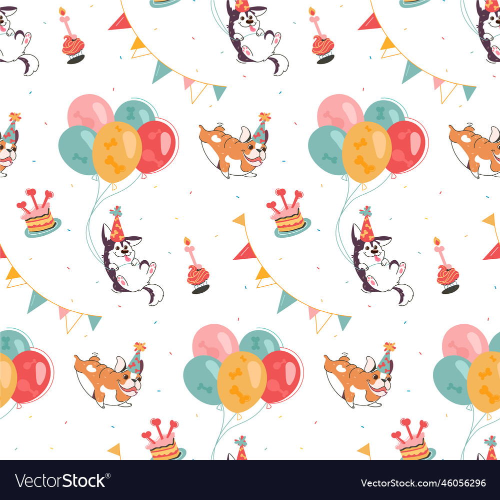 Festive Dog Party Background