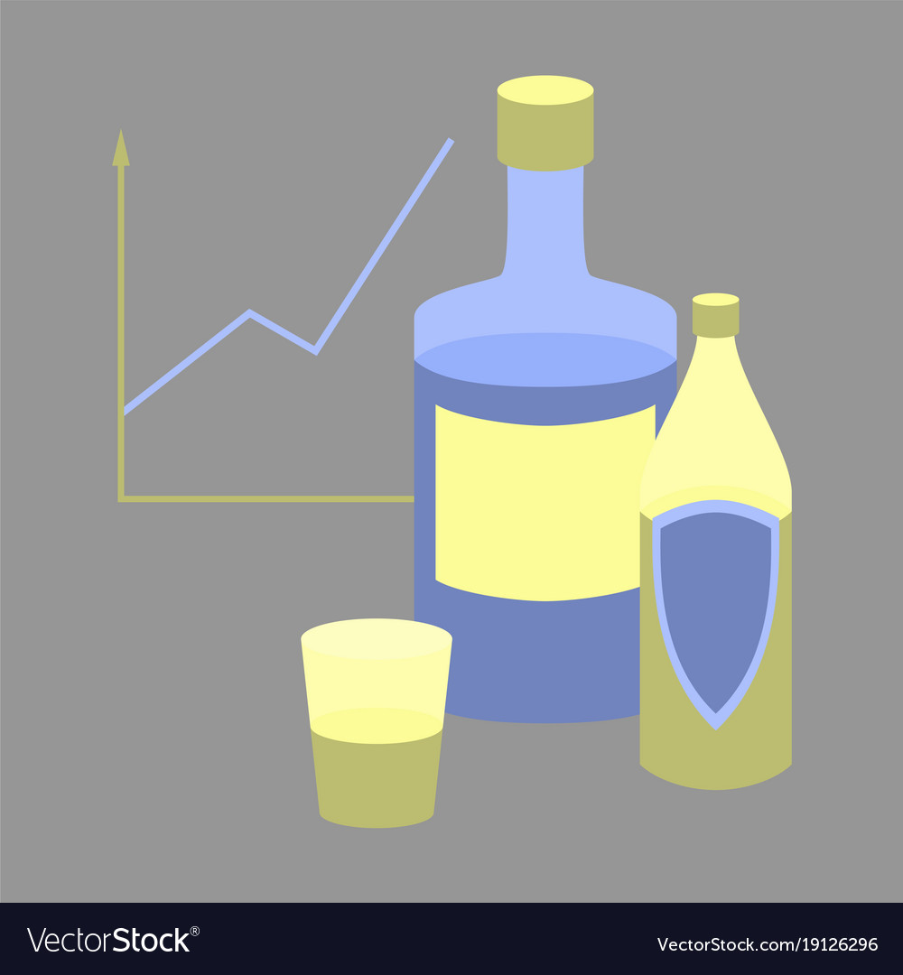 Flat icon on stylish background alcohol