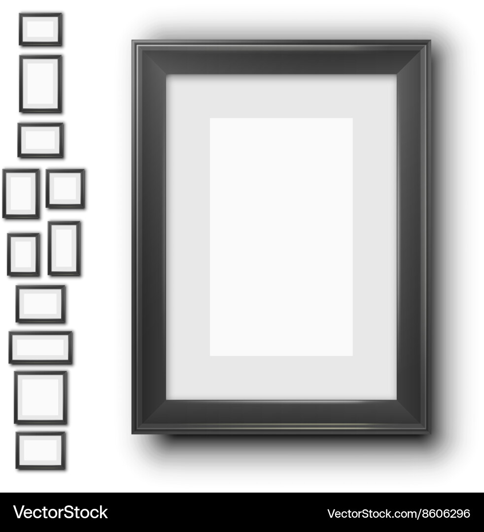 Frames blak wood Royalty Free Vector Image - VectorStock