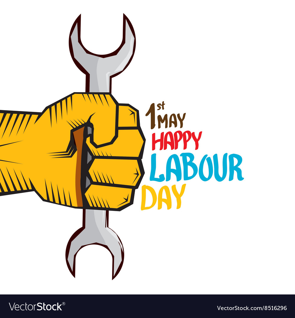 Happy labour day poster Royalty Free Vector Image