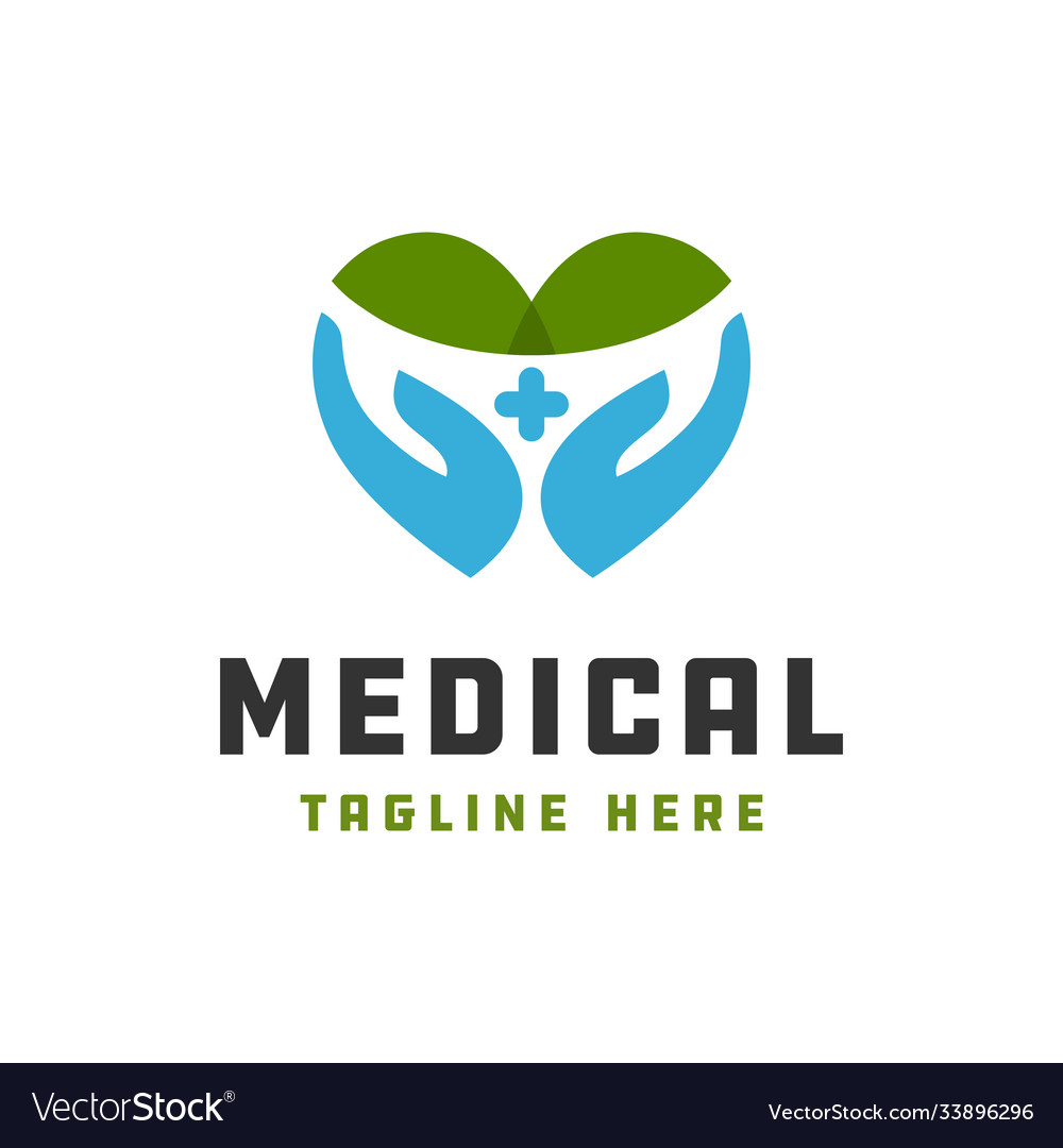 Natural health modern logo Royalty Free Vector Image