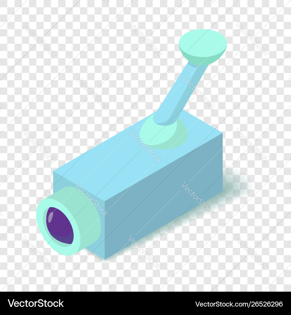 Security camera icon isometric 3d style Royalty Free Vector