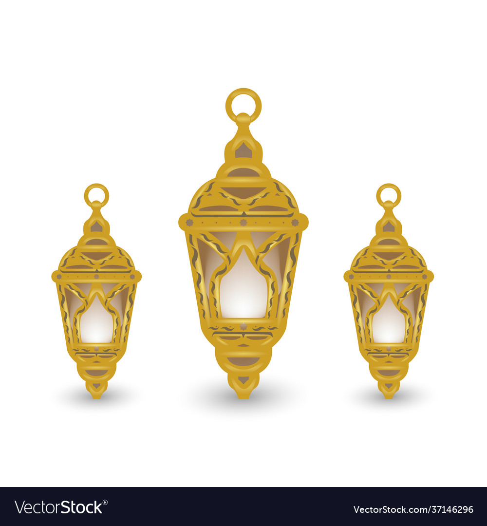 Vintage gold ramadan kareem lantern design