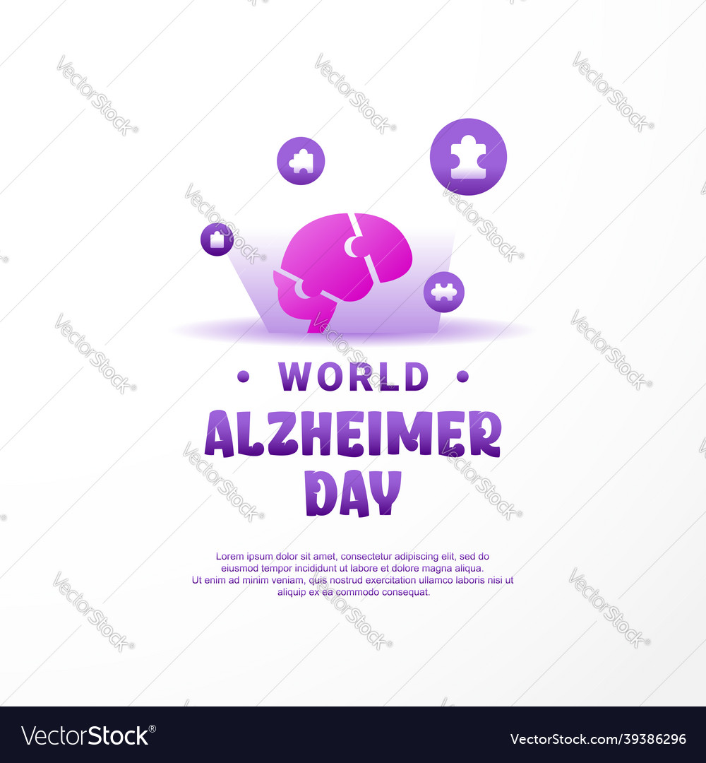 World alzheimer day design background vector image World alzheimer day design background