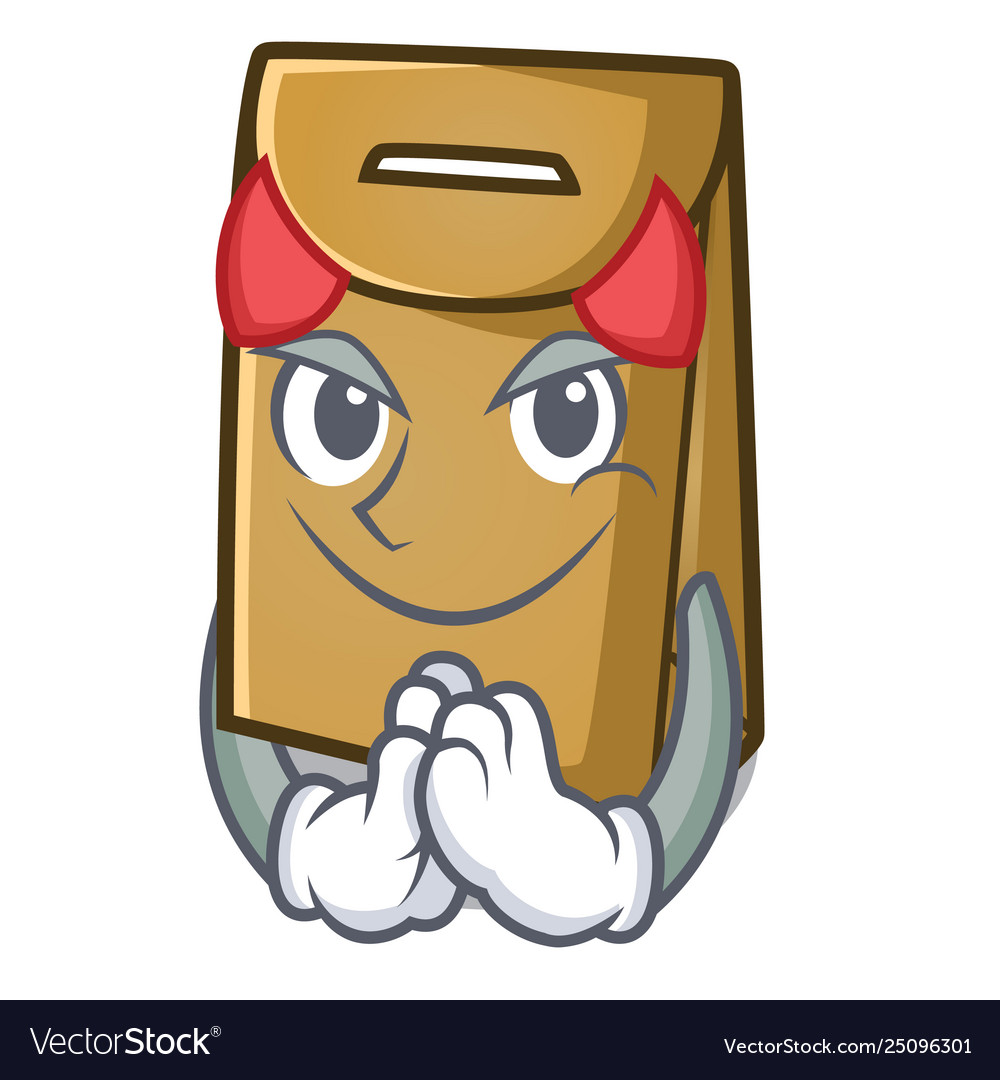 Devil paper bag in cartoon shape