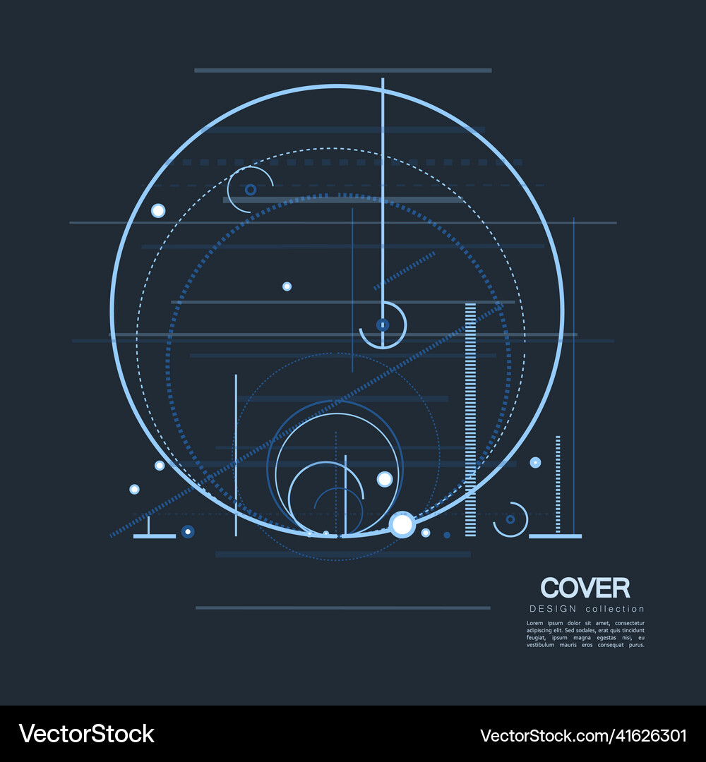 Geometric technology drawing design – Royalty-Free Vector | VectorStock