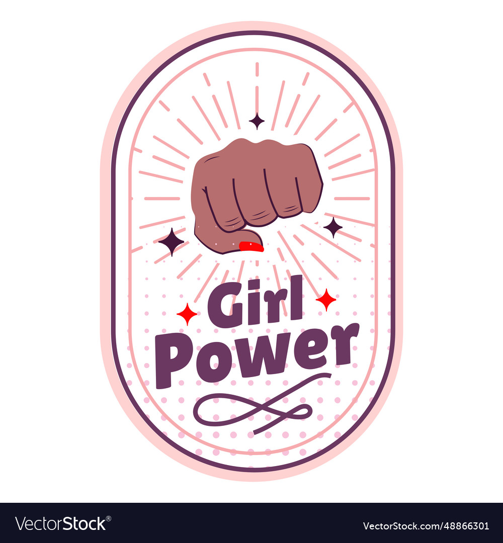 Girl power badge Royalty Free Vector Image - VectorStock