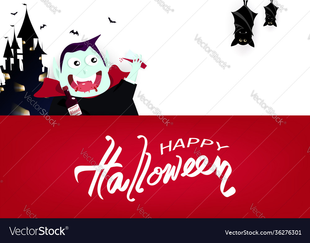 Cartoon Vampire Drinking Blood, Stock vector