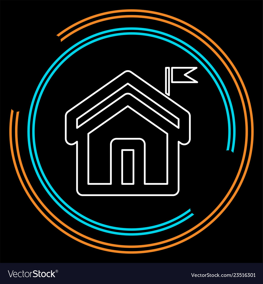 Home icon real estate house residential Royalty Free Vector