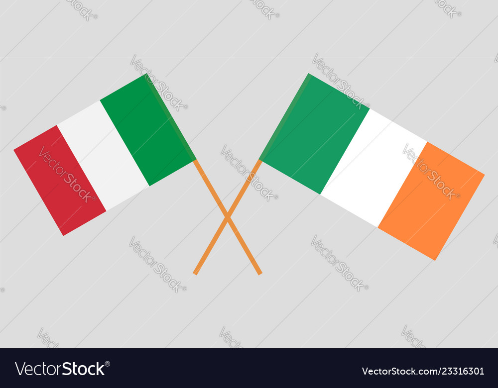 Italy and Ireland Flags