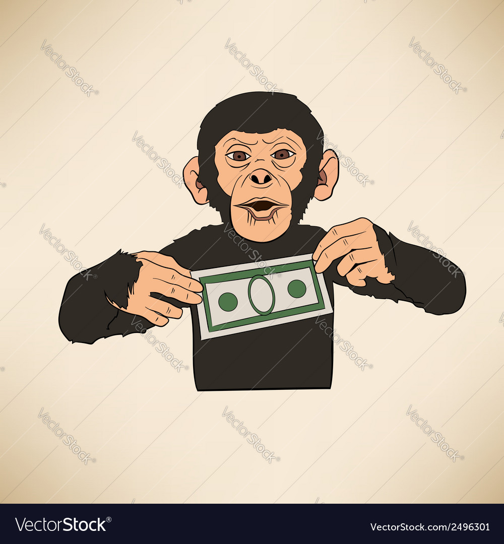 Monkey with dollar