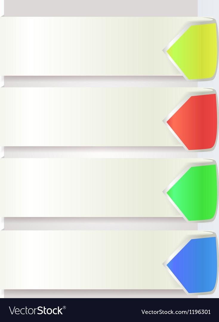 Paper drop shadow with arrow color graphic eps10