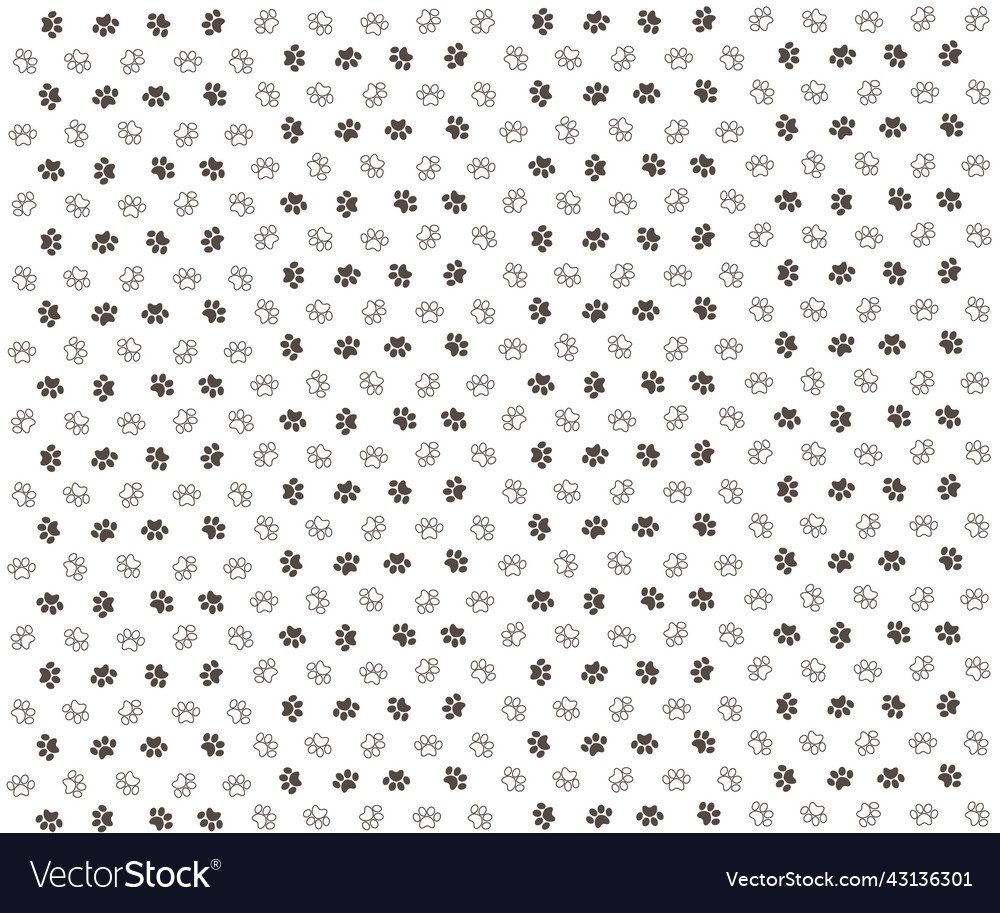 Seamless pattern with footprint of birds and anima vector image Seamless pattern with footprint of birds and anima