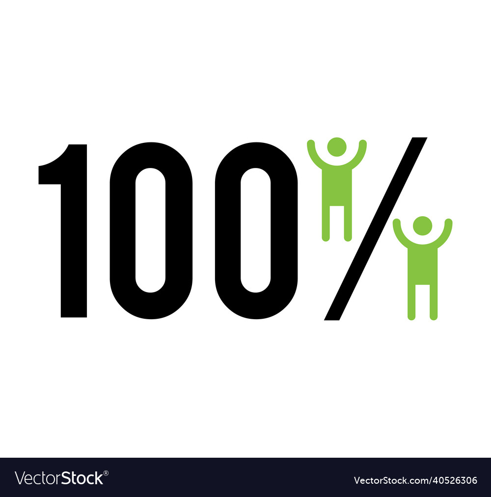 100 percent success Royalty Free Vector Image - VectorStock