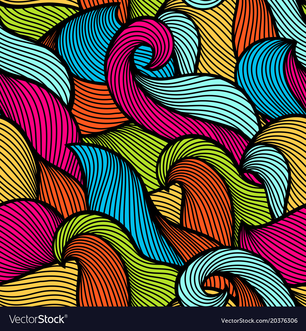 Abstract Wavy Curl Pattern