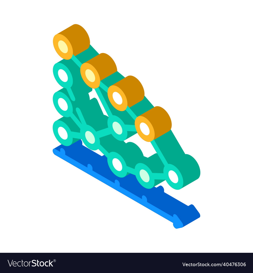 Algorithm Datenwissenschaft isometric icon vector image Algorithm Datenwissenschaft isometric icon