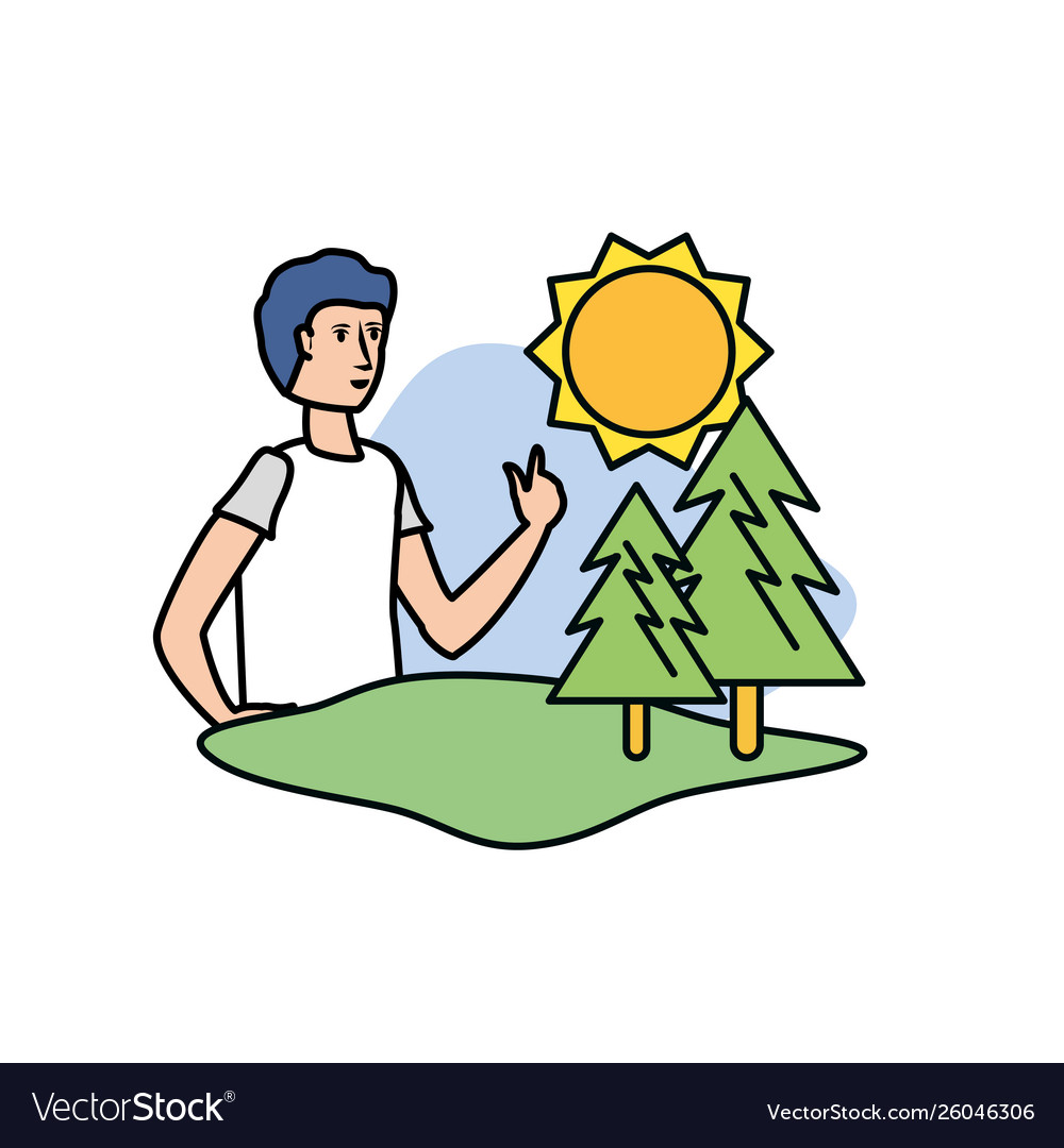 Avatar man with trees design