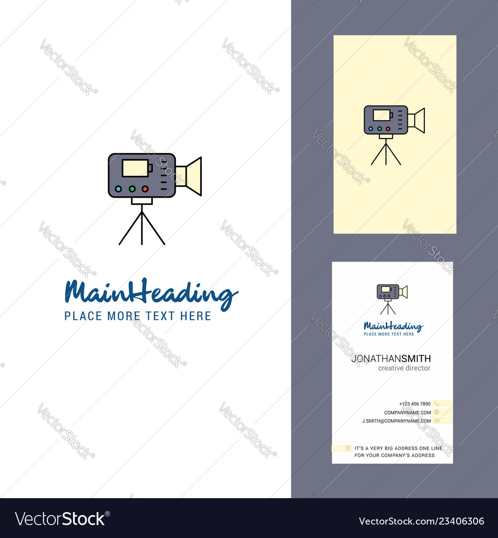 Camcoder creative logo and business card vertical