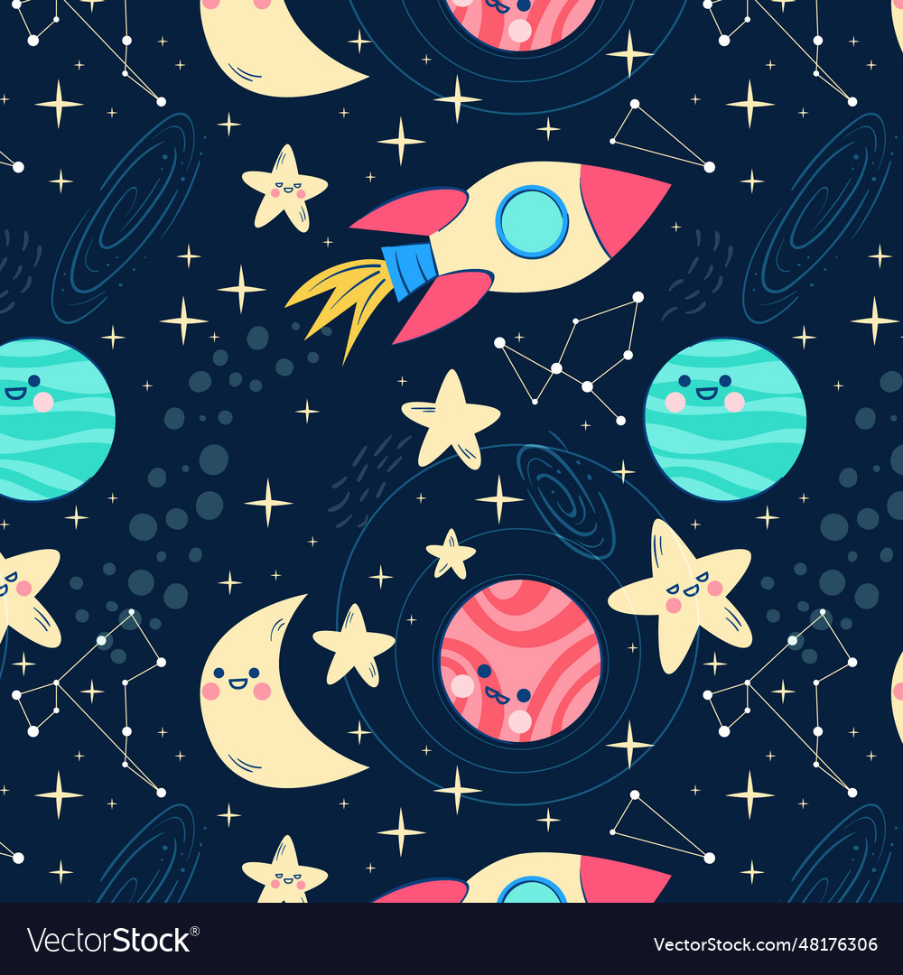 Children Space Planet Royalty Free Vector Image Children Space Planet Royalty Free Vector Image