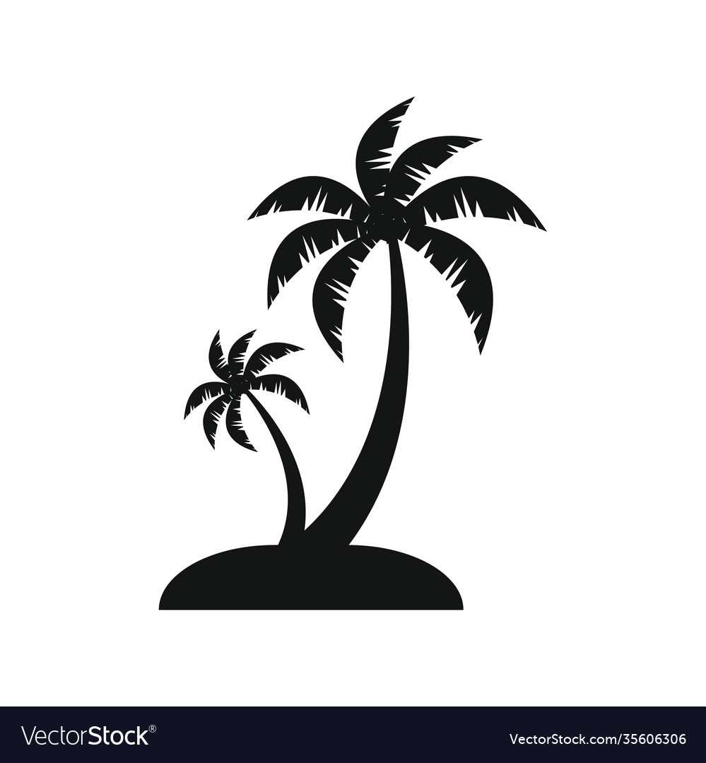 beach and coconut tree background summer time Template