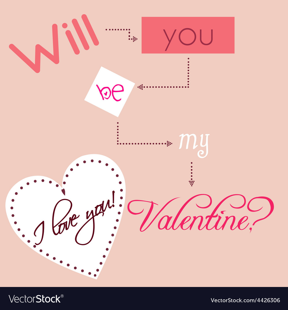 Colored background with text for valentines day